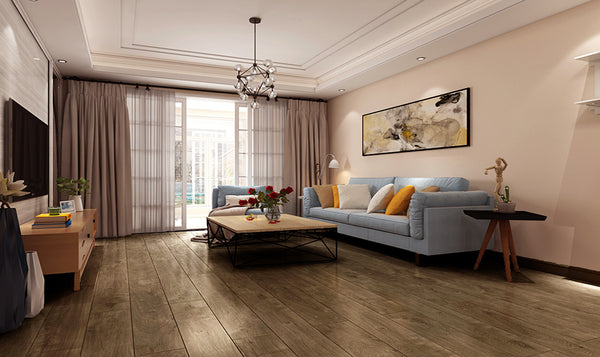Opus Floor-Exposition Water Resistant Laminate in the Living Room -Bylot Oak II