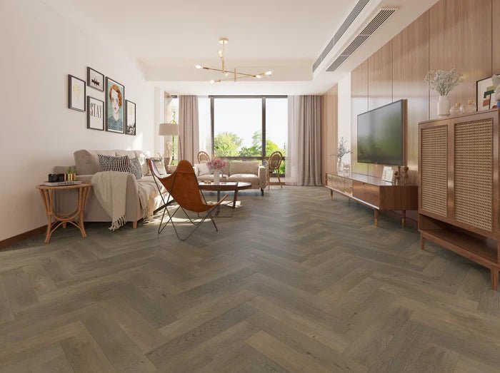 Biyork - NOUVEAU 7 BESPOKE HERRINGBONE - BARCELONA NOON - Engineered Hardwood