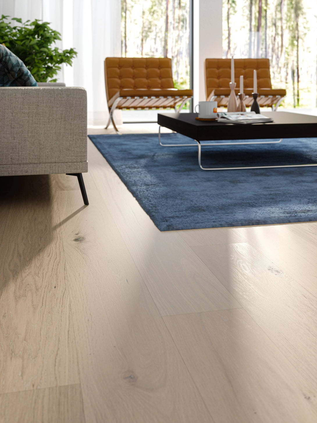 Bjelin - XL Woodura Collection - Powder White - VIARP - Nature grade - Hardwood