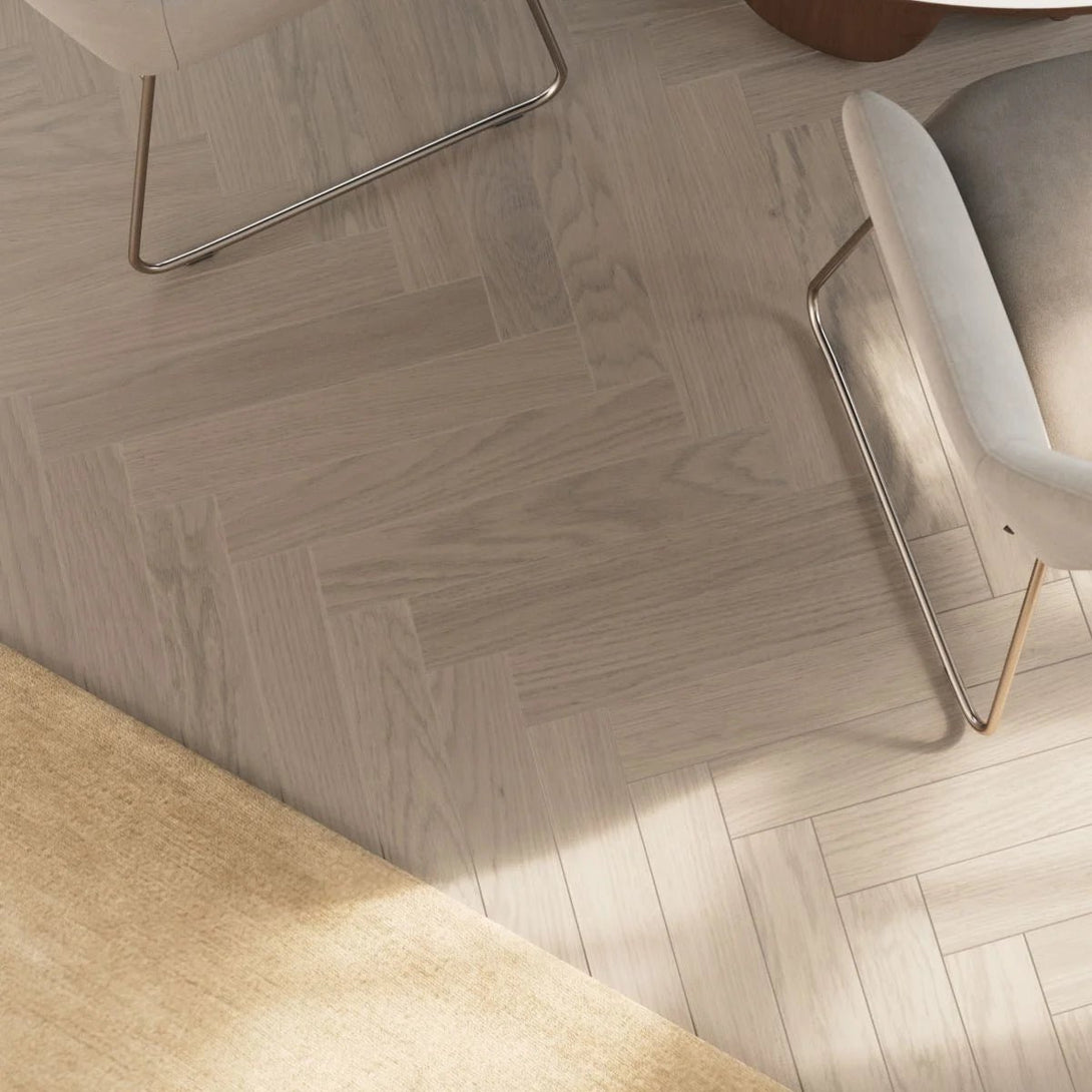 Bjelin - XL Woodura Herringbone Collection - Earth Grey - KILA - Hardwood