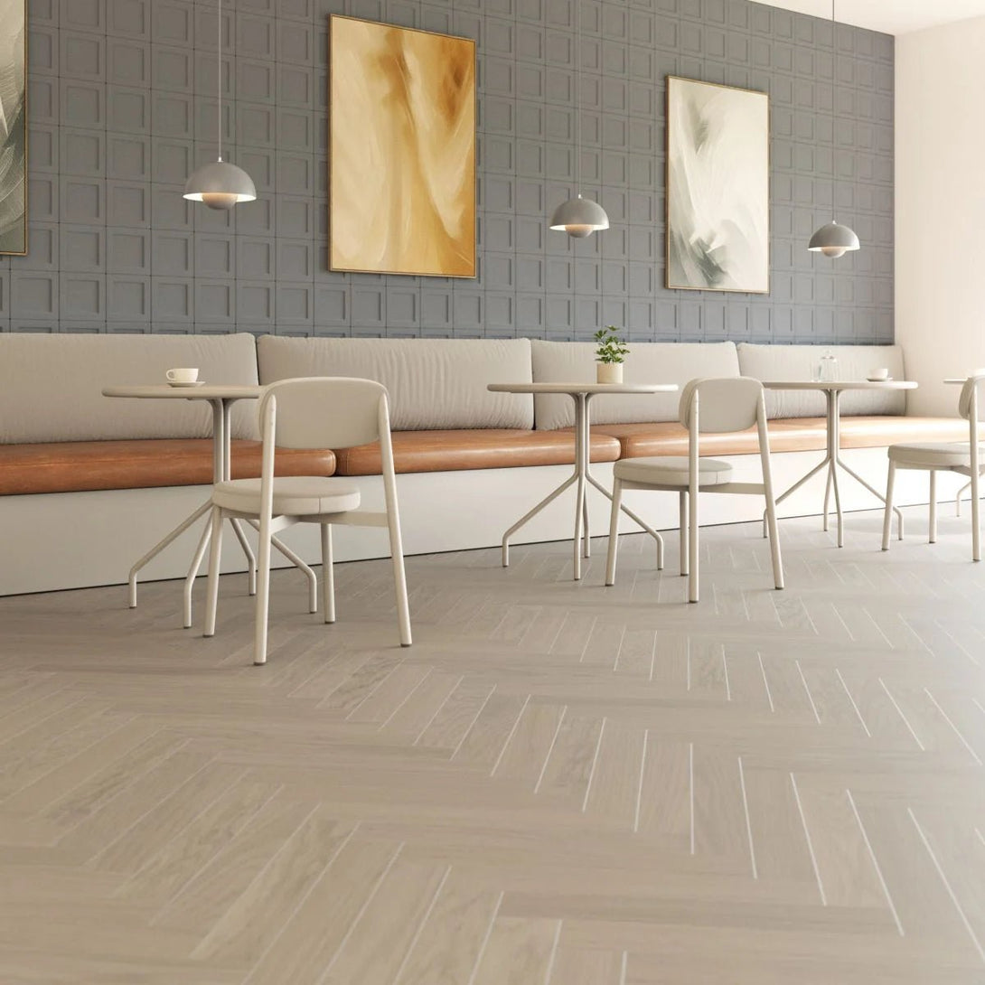 Bjelin - XL Woodura Herringbone Collection - Earth Grey - KILA - Hardwood