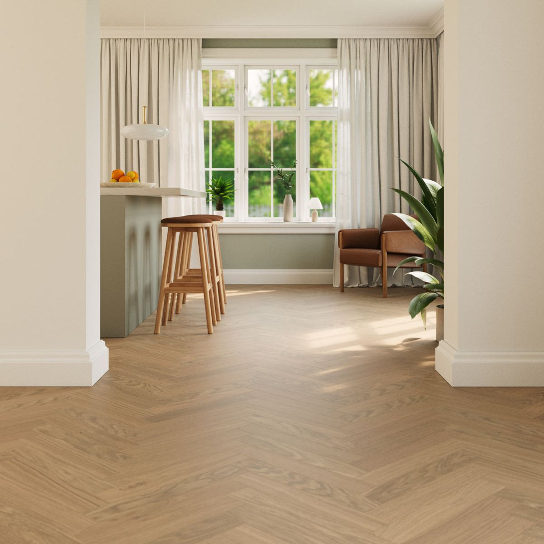 Bjelin - XL Woodura Herringbone Collection - Natural - SKEDVI - Hardwood