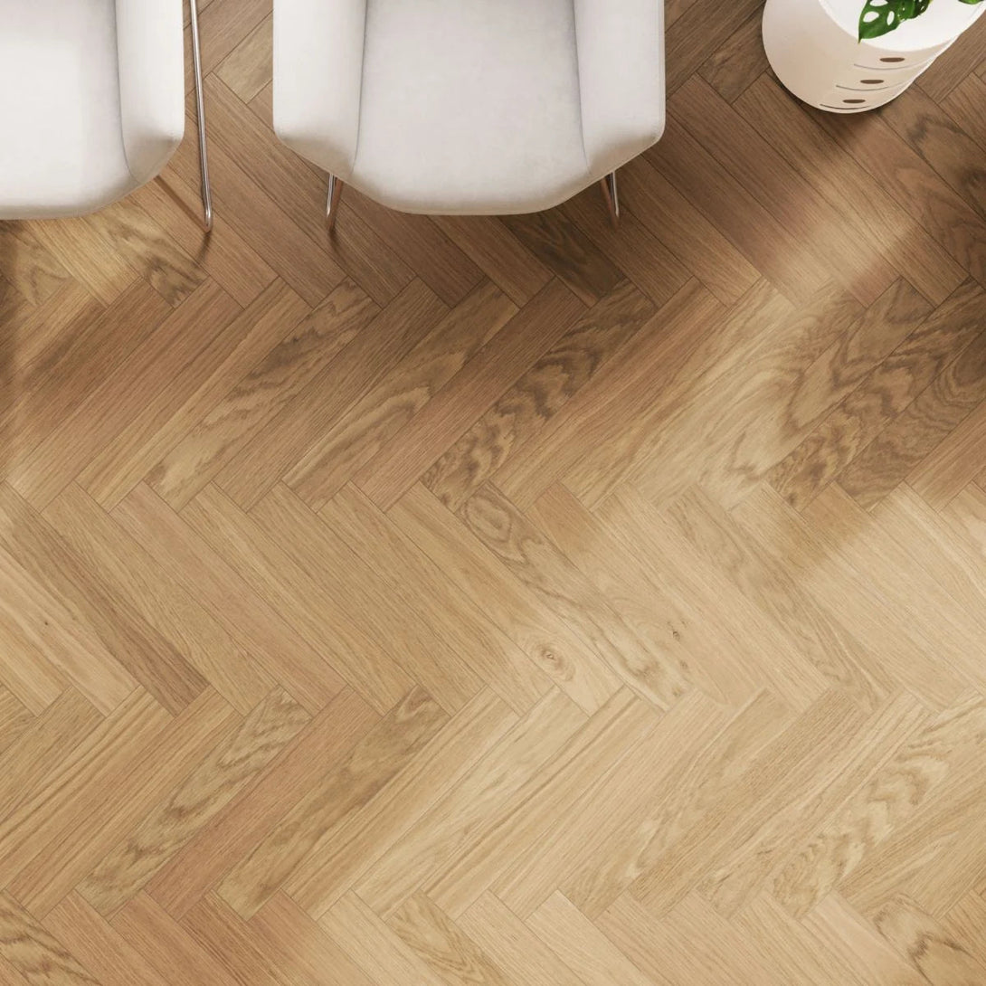 Bjelin - XL Woodura Herringbone Collection - Natural - SKEDVI - Hardwood
