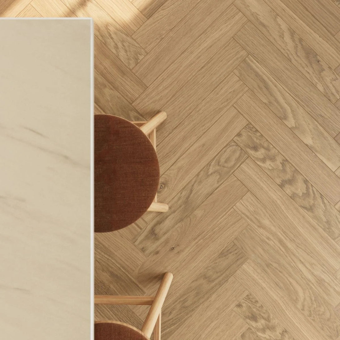 Bjelin - XL Woodura Herringbone Collection - Natural - SKEDVI - Hardwood