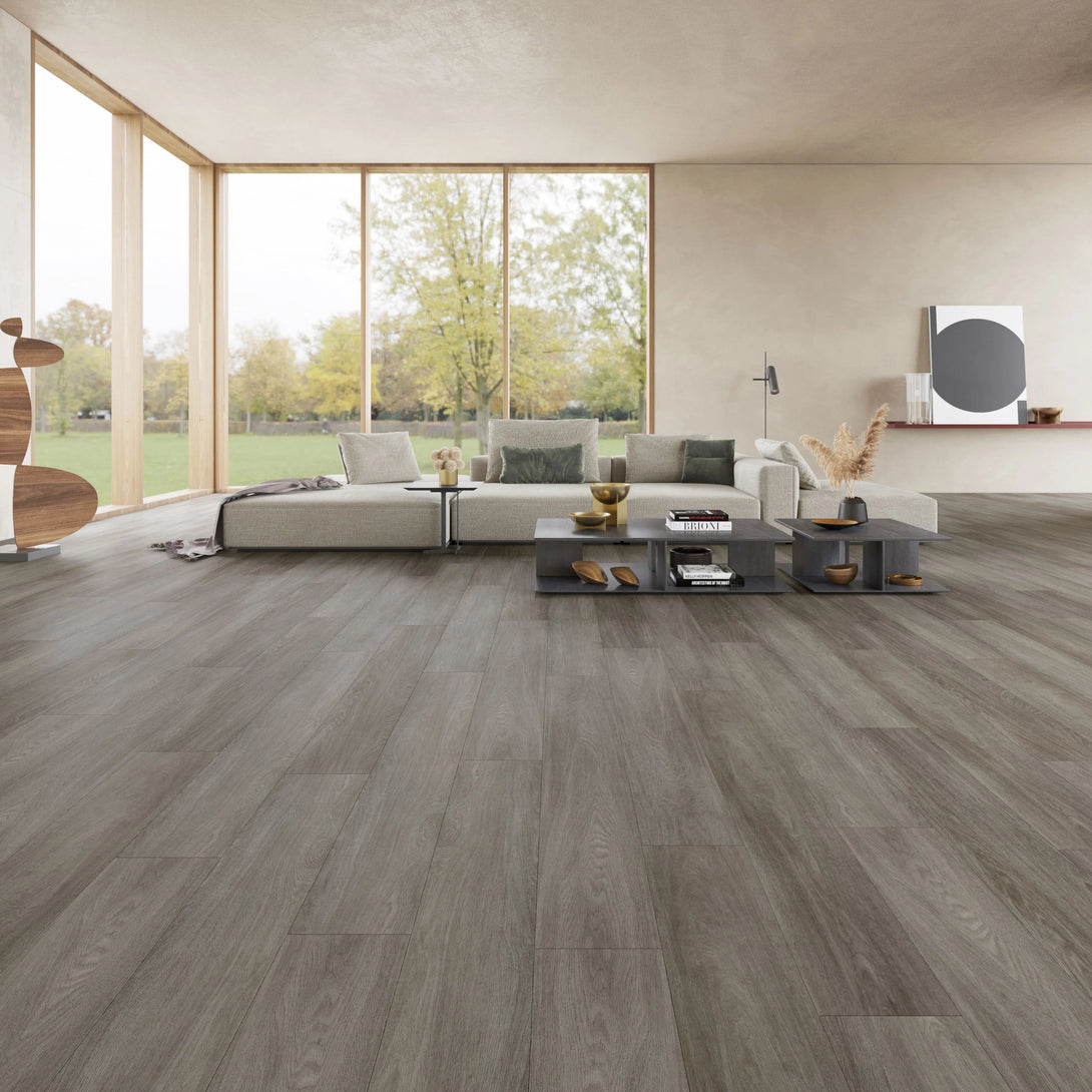 Build Direct - Coal Harbor Extra Wide Waterproof Vinyl Plank Flooring - Achro Grey (Crest) - Vinyl