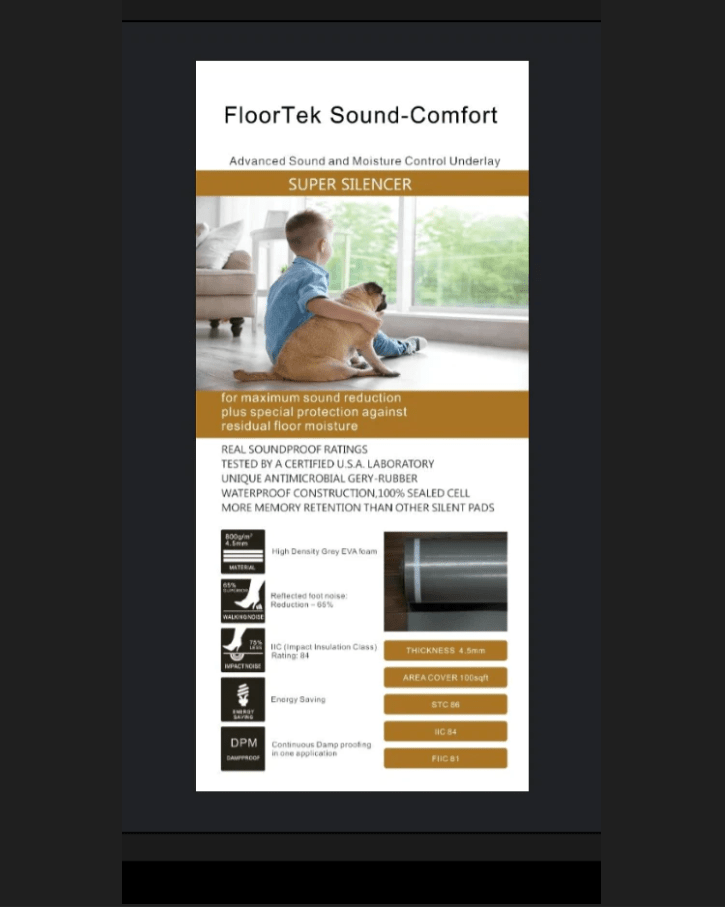 Floor tek - Super silencer - Underlayment