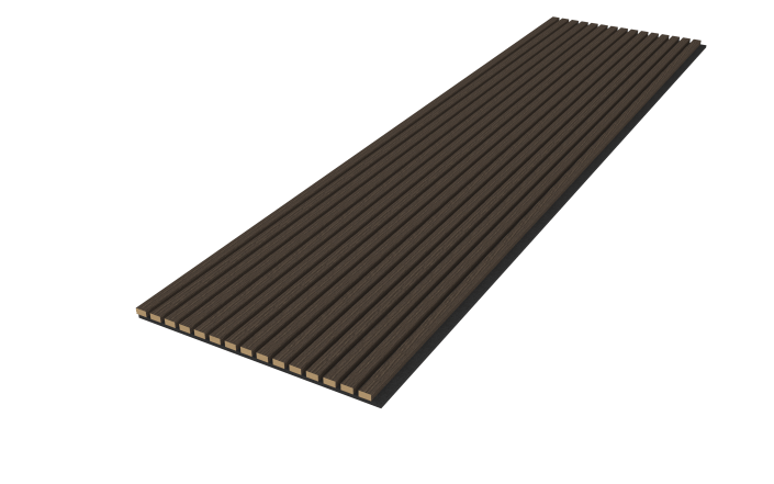 Home's Pro - Wood Wall Panel Acoustic Oak Veneer - Espresso Brown (Wide) - Wall Panels