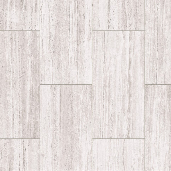 Inhaus - Sono Eclipse Collection - Pearl Travertine - Tile format - Vinyl