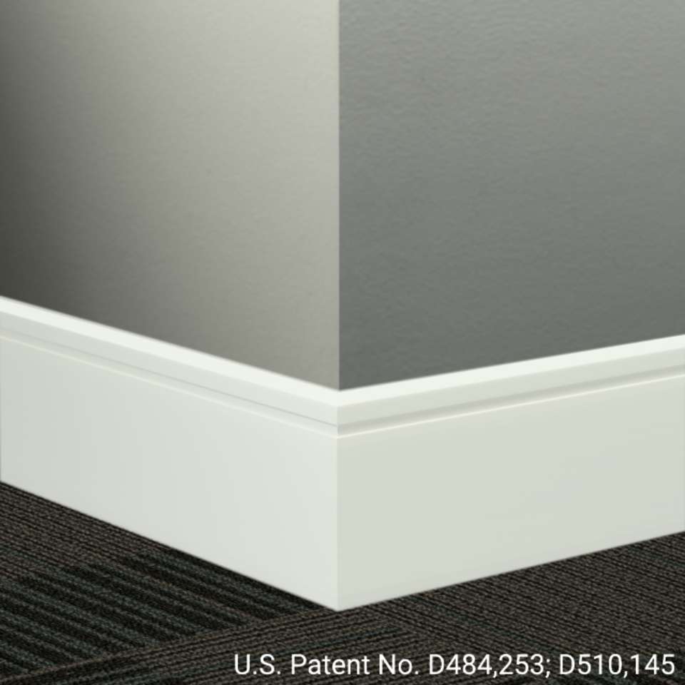 Johnsonite Millwork Wall Finishing System - Reveal 4 1⁄4” - Wallbase 8' (Pack of 8) - Baseboard