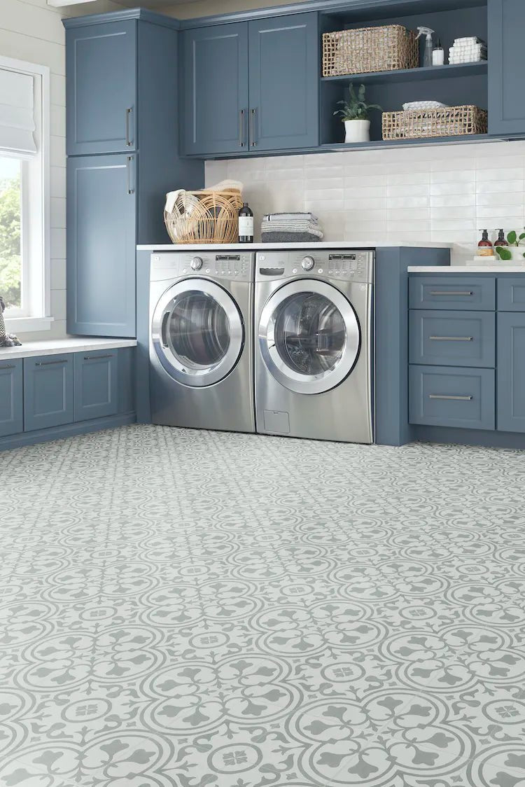 Mannington - LUXURY VINYL SHEET Silver Revive Collection - Pewter (Deco) - Vinyl Sheet