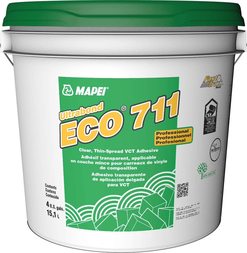 Mapei - Ultrabond ECO 711 Premium Clear Thin - Spread VCT Adhesive 15.1 L - Flooring Adhesive