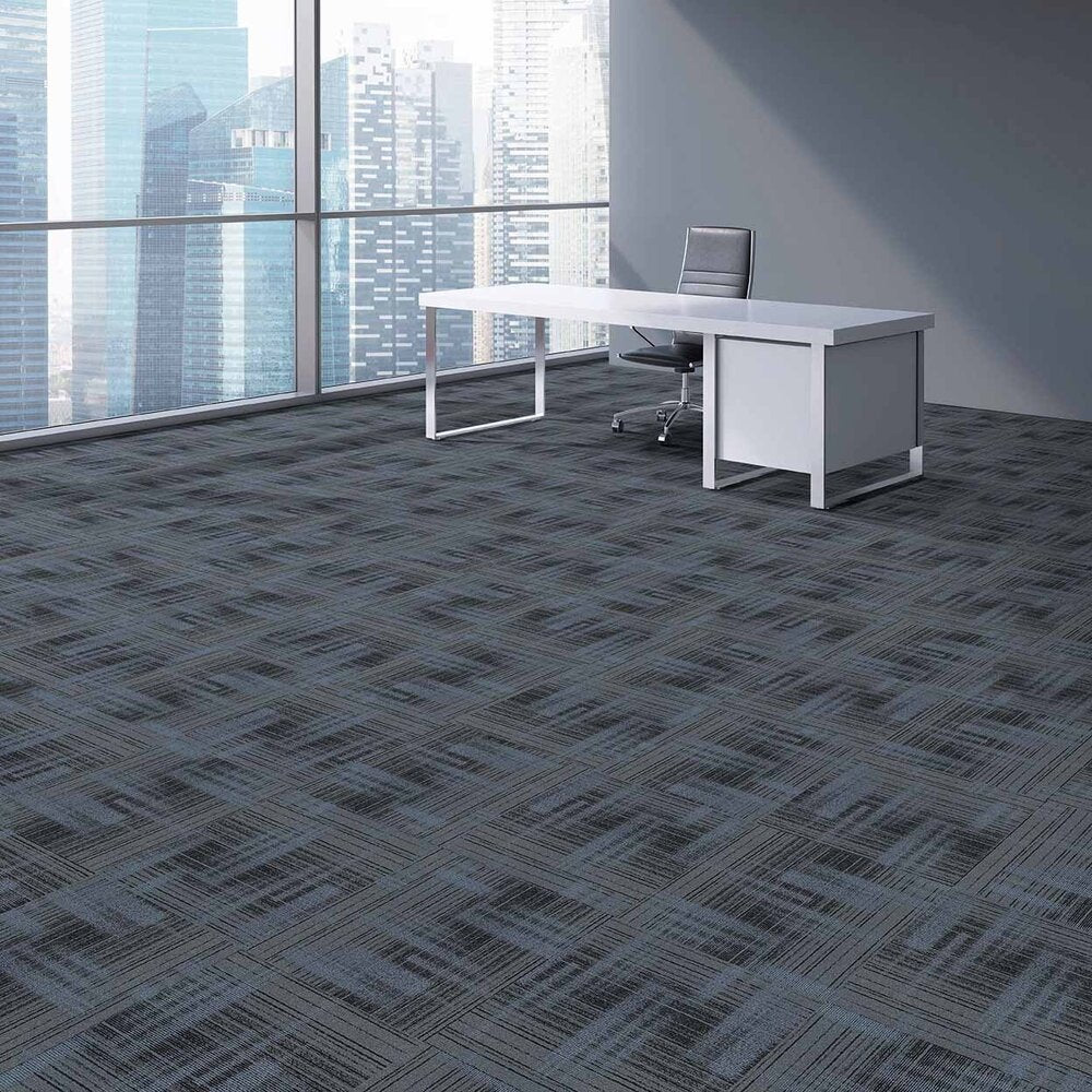 Next Floor - Bandwidth Collection - Commodore Blue - Carpet Tile