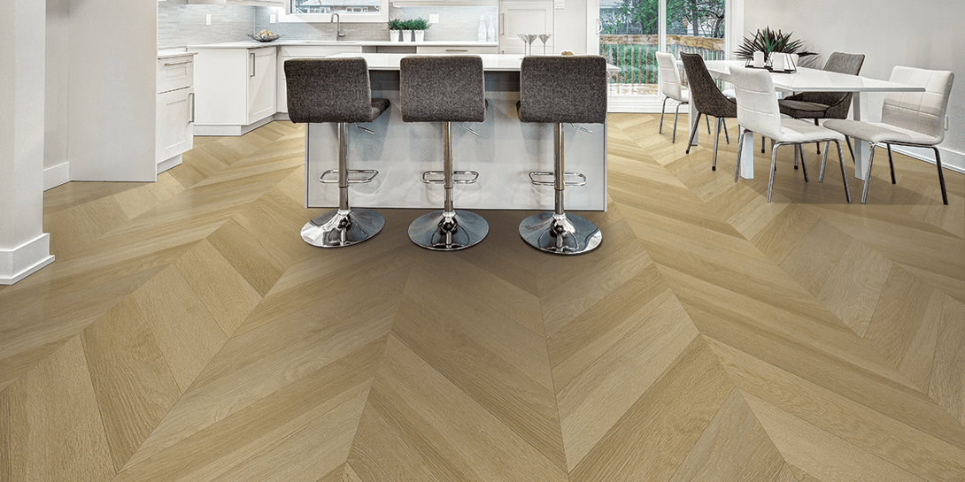 Twelve Oaks - Sure Wood Chevron Collection - Golden Fleece Chevron - Vinyl