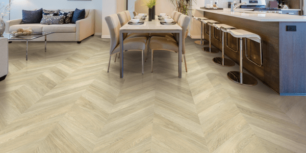 Twelve Oaks - Sure Wood Chevron Collection - Toasted Almond Chevron - Vinyl