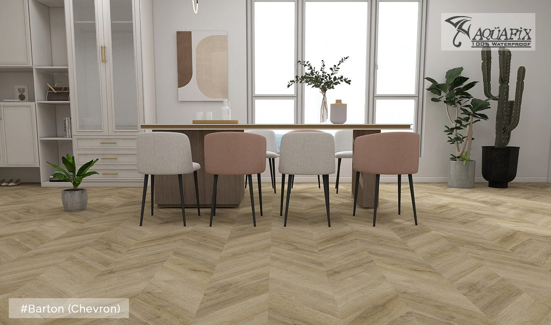 Unifloor - AquaFix Collection - Grand Cru Chevron (WPC) - Barton (Chevron) - Vinyl