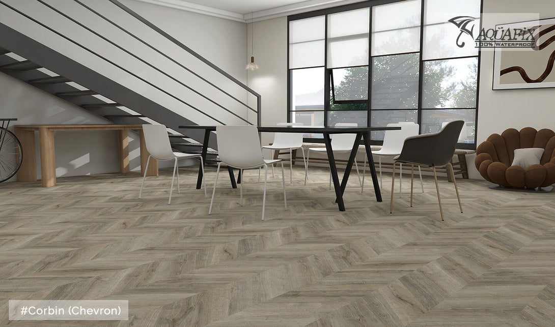 Unifloor - AquaFix Collection - Grand Cru Chevron (WPC) - Corbin (Chevron) - Vinyl