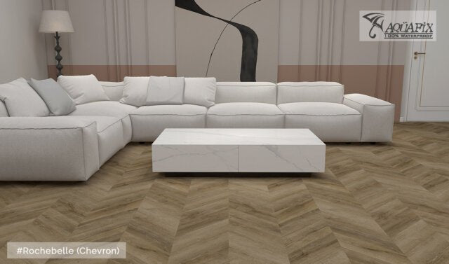 Unifloor - AquaFix Collection - Grand Cru Chevron (WPC) - Rochebelle (Chevron) - Vinyl