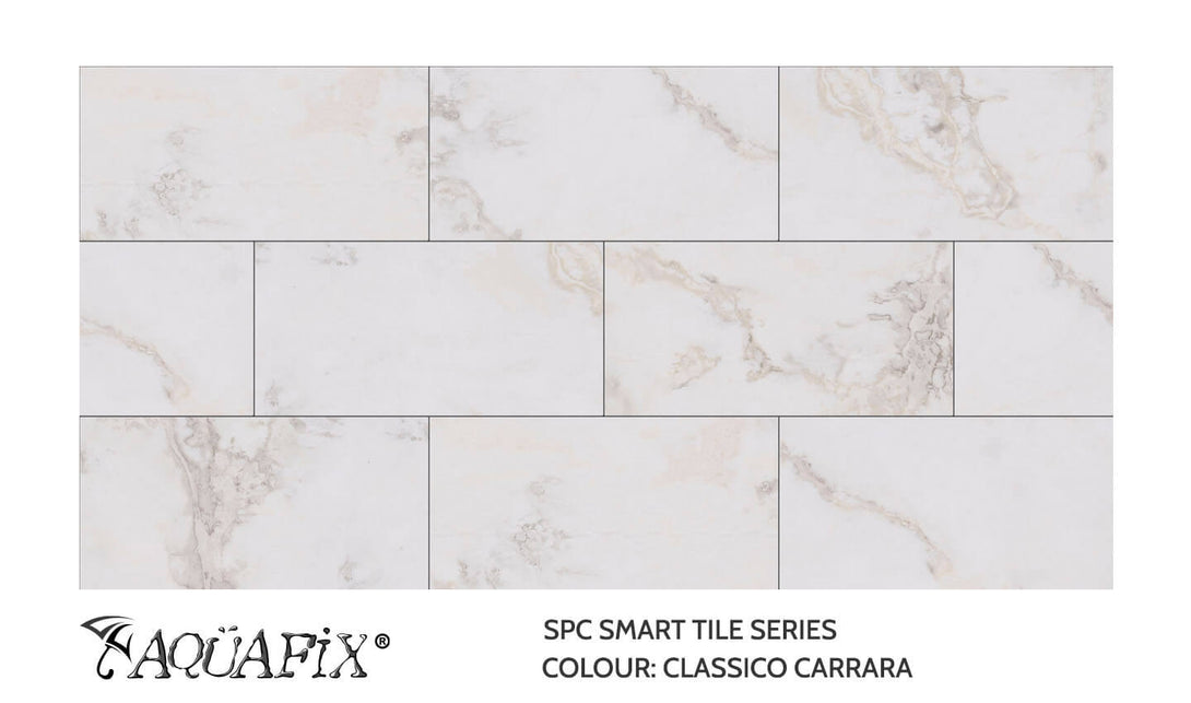 Unifloor - AquaFix Collection - Smart Tile Series - Classico Carrara - Vinyl