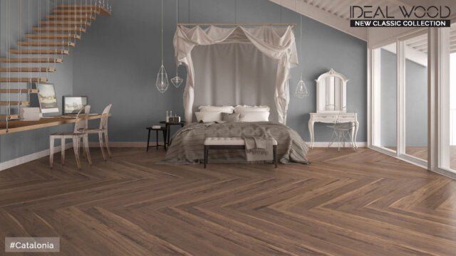 Unifloor - New Classic Collection - Catalonia (Heringbone) Walnut - Hardwood