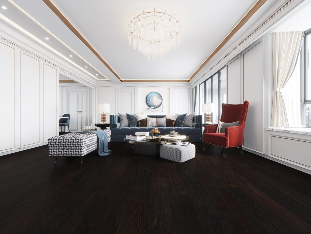 Vidar - American White Oak 6 Collection - Black Brown - Character grade - Engineered Hardwood