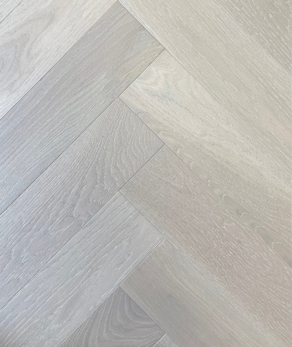 Vidar - West Heringbone Collection 5" - Silver Stone - Engineered Hardwood